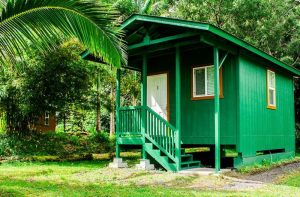 Small green cottage