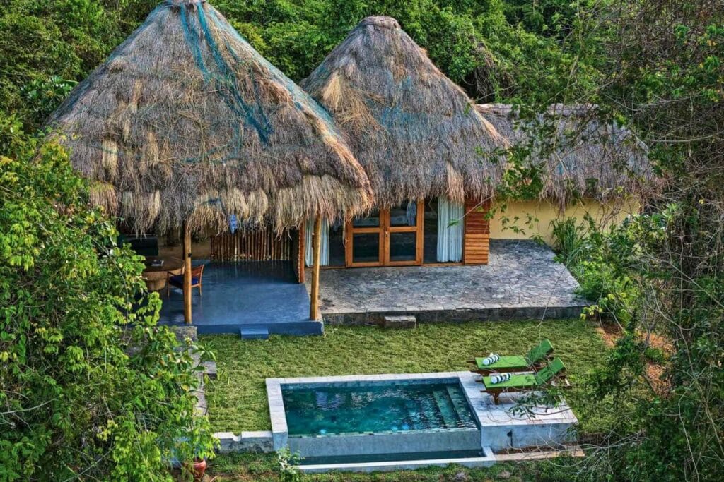 One of the bungalows of Gal Oya Lodge