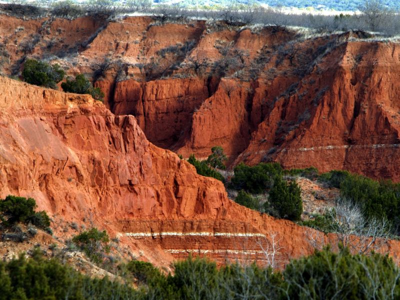 Huge red rock mountains