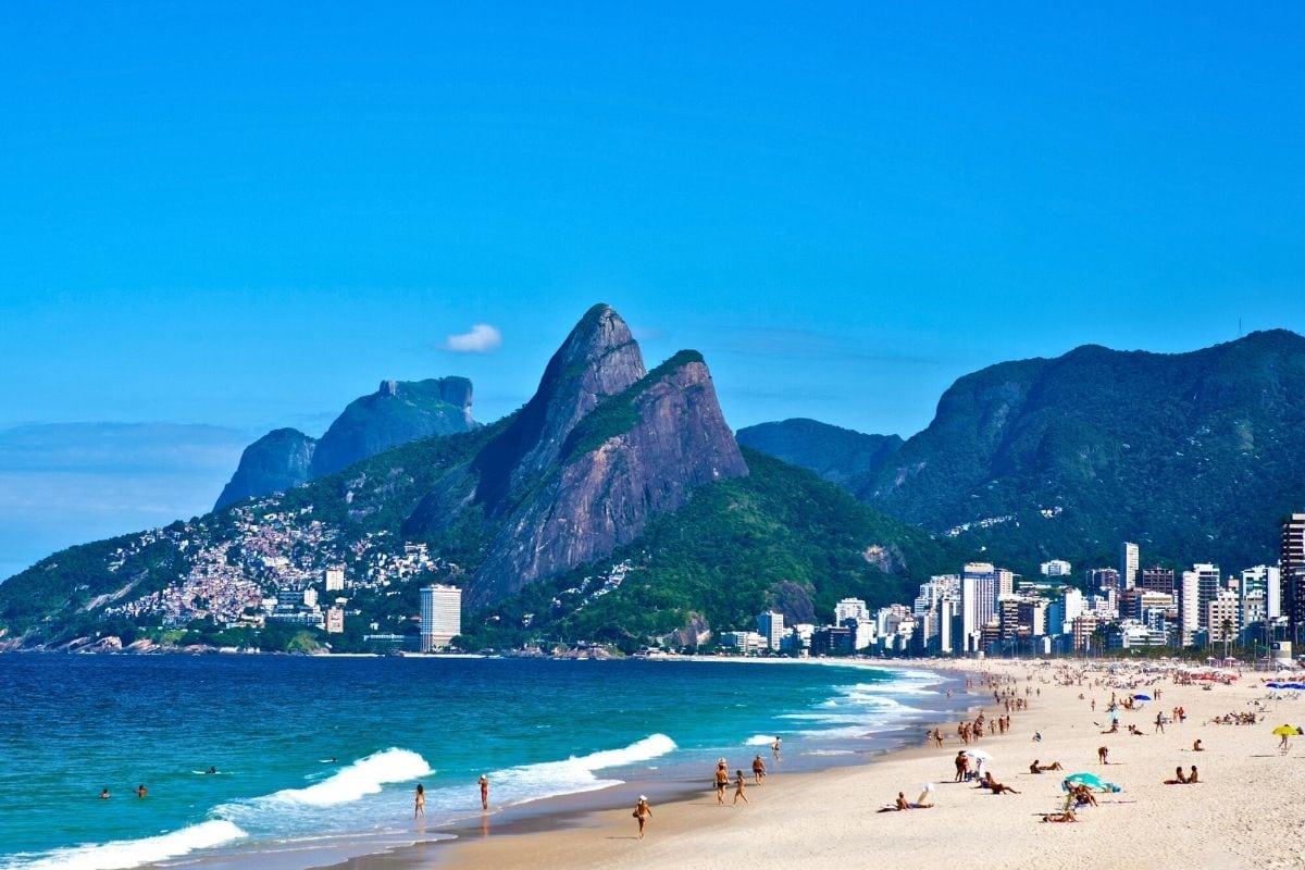 Ipanema beach in Brazil