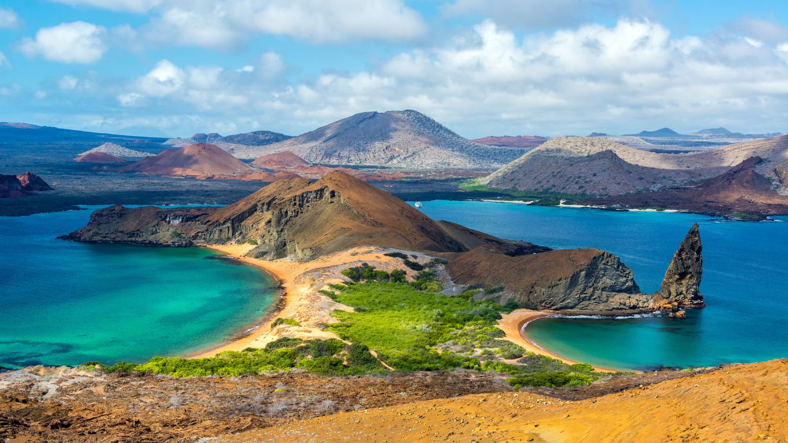 Peninsula surrounded by turquoise waters.