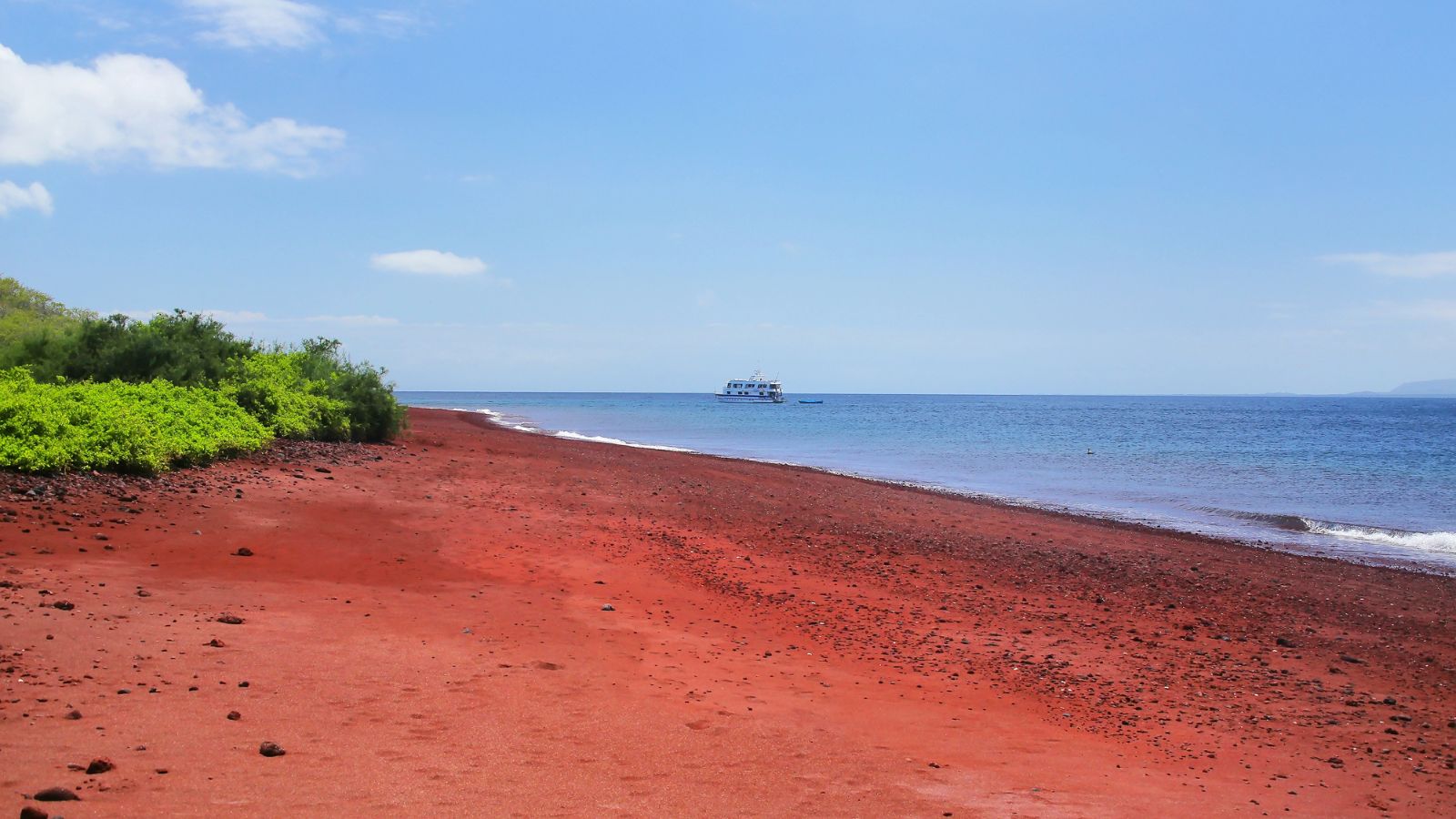 Red sand beach