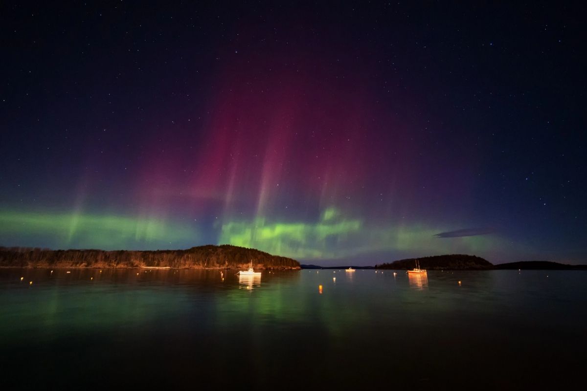 Aurora borealis in Maine