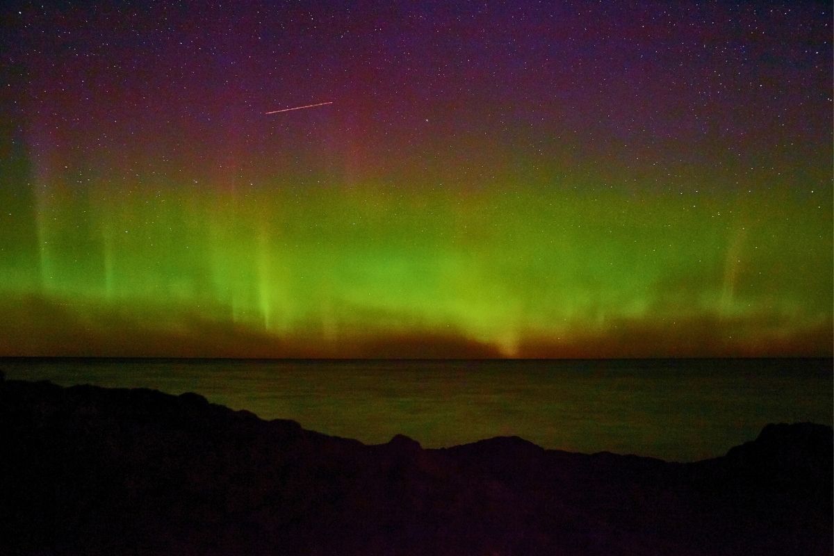 Aurora borealis in Michigan