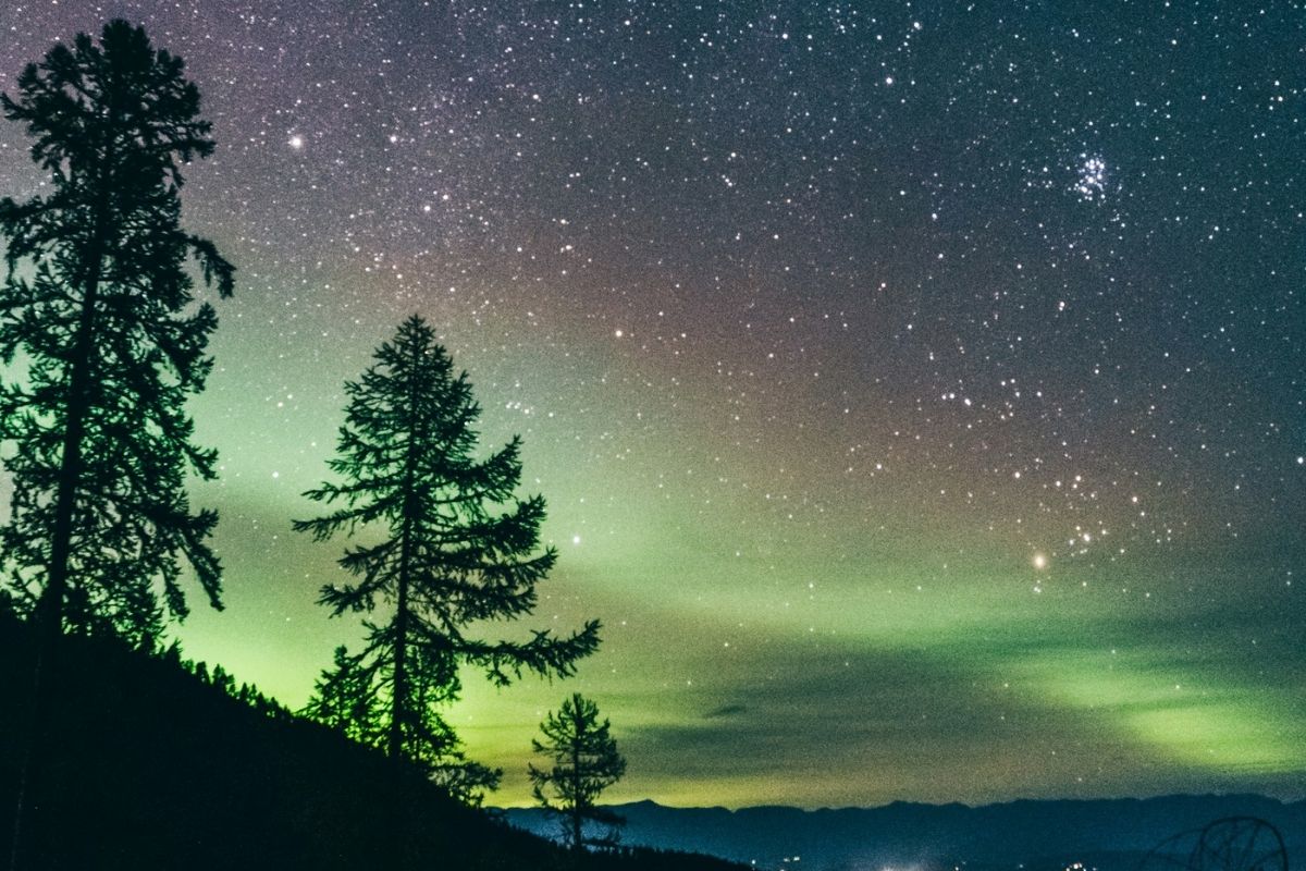 Aurora borealis in Montana