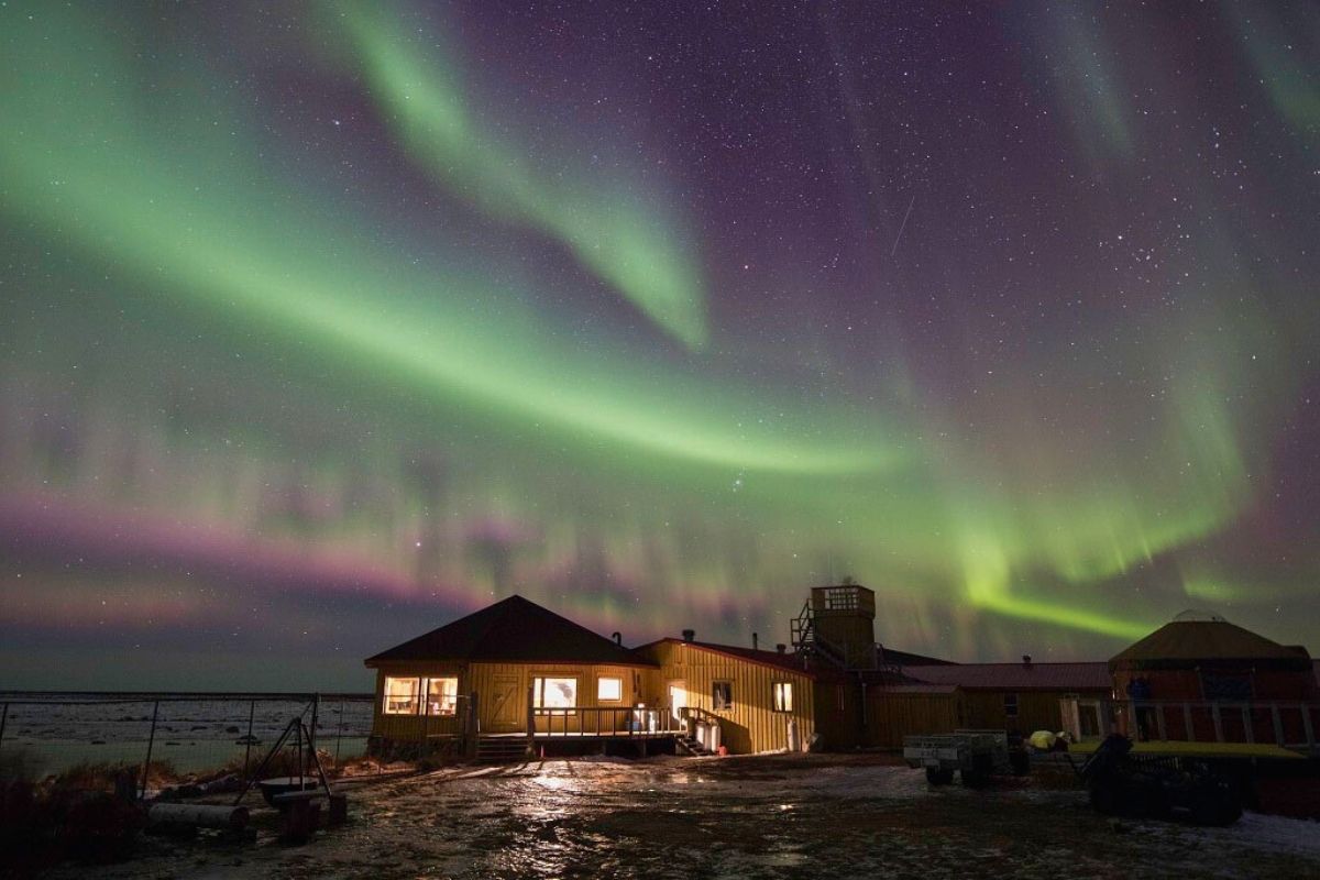The Lodge with Northern Lights
